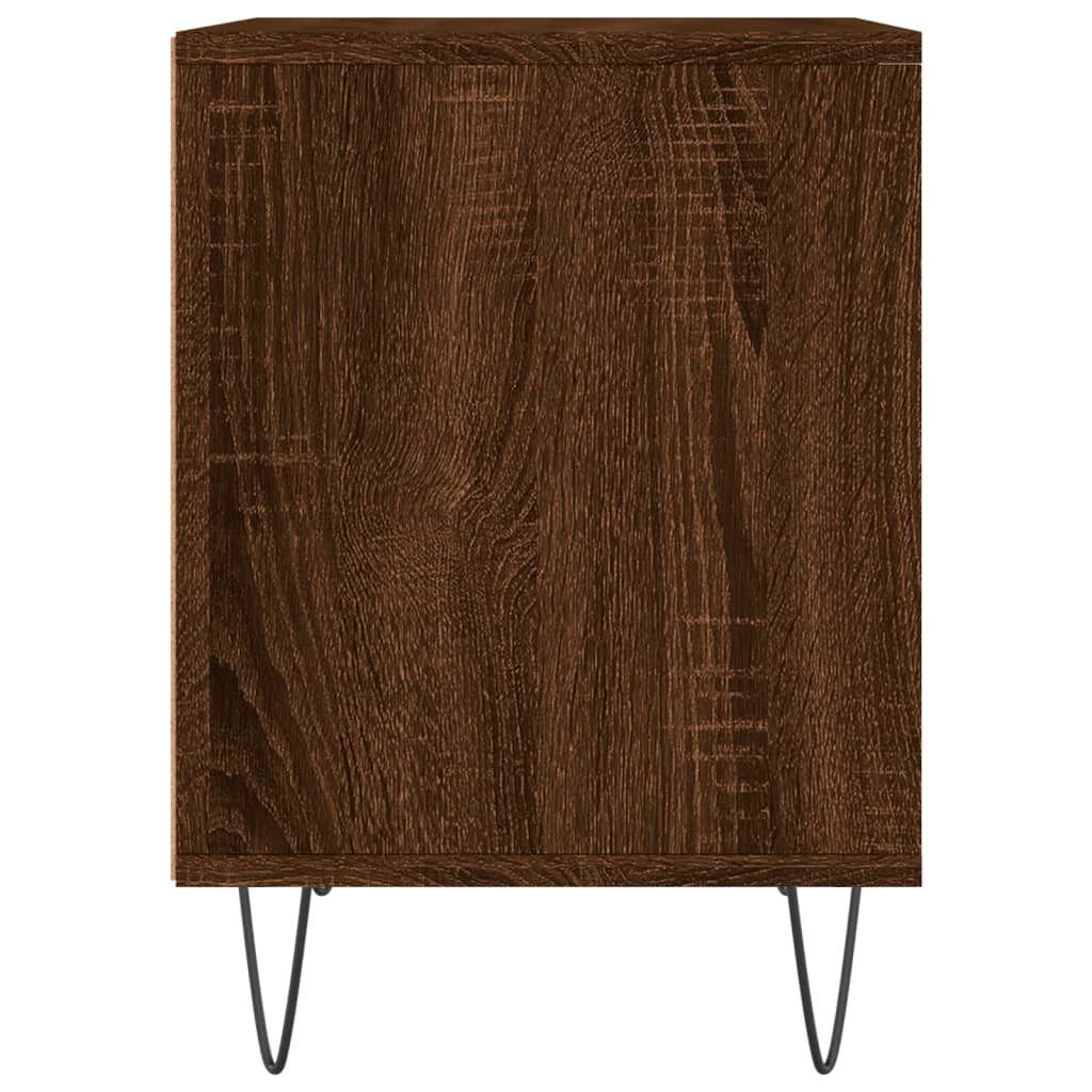 Nachtkastjes 2 st 40x35x50 cm bewerkt hout bruin eikenkleur