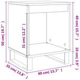 Nachtkastjes 2 st 40x35x50 cm bewerkt hout wit