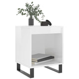 Nachtkastjes 2 st 40x35x50 cm bewerkt hout hoogglans wit