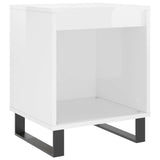Nachtkastjes 2 st 40x35x50 cm bewerkt hout hoogglans wit