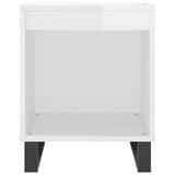 Nachtkastjes 2 st 40x35x50 cm bewerkt hout hoogglans wit
