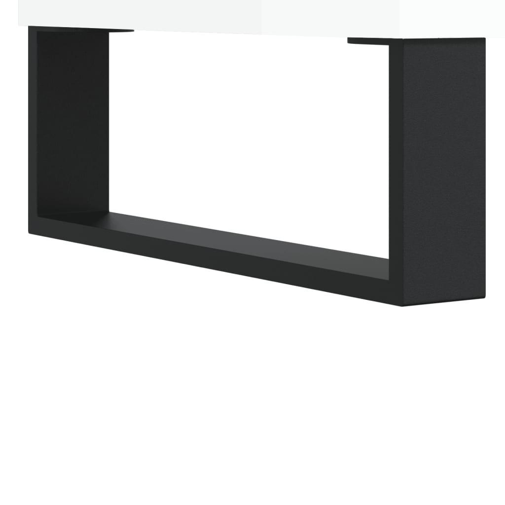 Nachtkastjes 2 st 40x35x50 cm bewerkt hout hoogglans wit