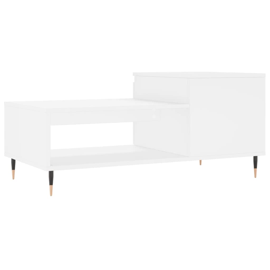 Salontafel 100x50x45 cm bewerkt hout wit