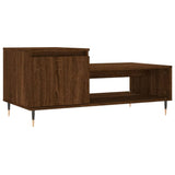 Salontafel 100x50x45 cm bewerkt hout bruineiken