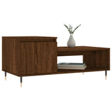 Salontafel 100x50x45 cm bewerkt hout bruineiken