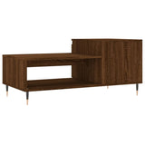 Salontafel 100x50x45 cm bewerkt hout bruineiken