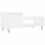 Salontafel 100x50x45 cm bewerkt hout wit
