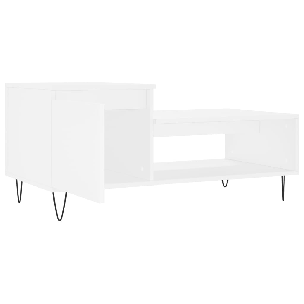 Salontafel 100x50x45 cm bewerkt hout wit