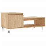 Salontafel 100x50x45 cm bewerkt hout sonoma eikenkleurig