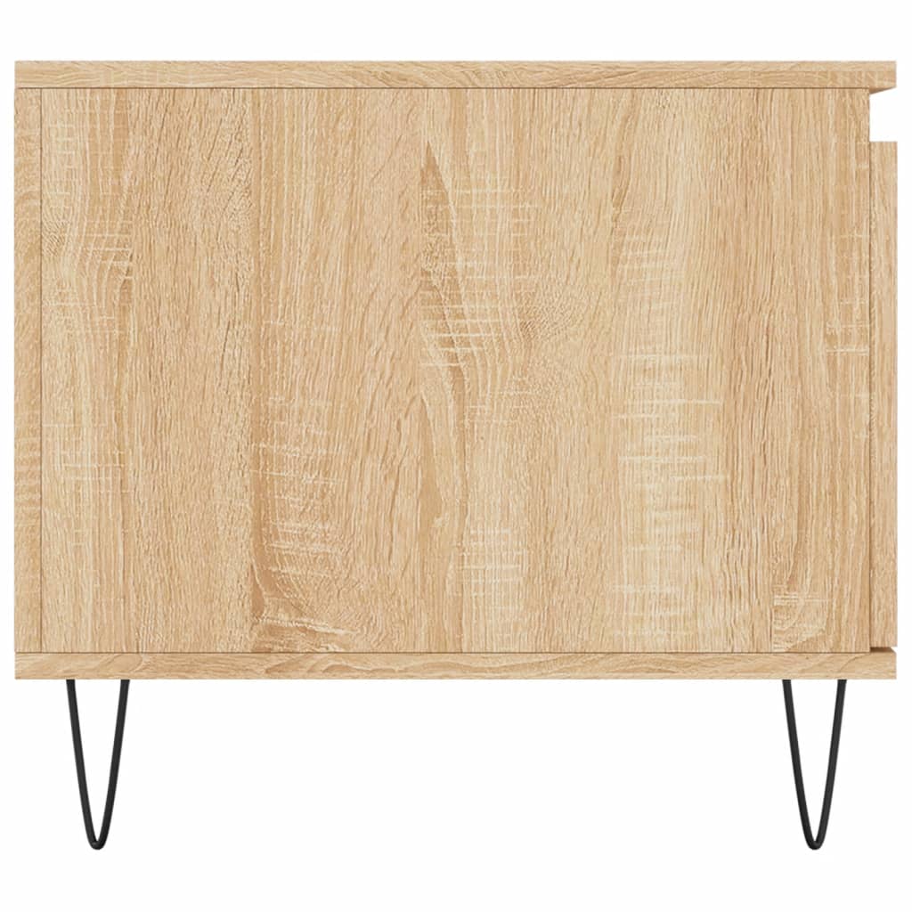 Salontafel 100x50x45 cm bewerkt hout sonoma eikenkleurig