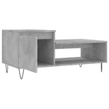 Salontafel 100x50x45 cm bewerkt hout betongrijs