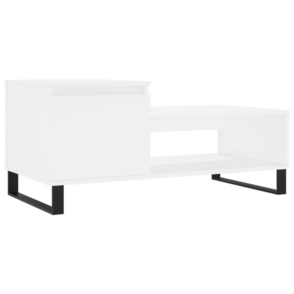 Salontafel 100x50x45 cm bewerkt hout wit