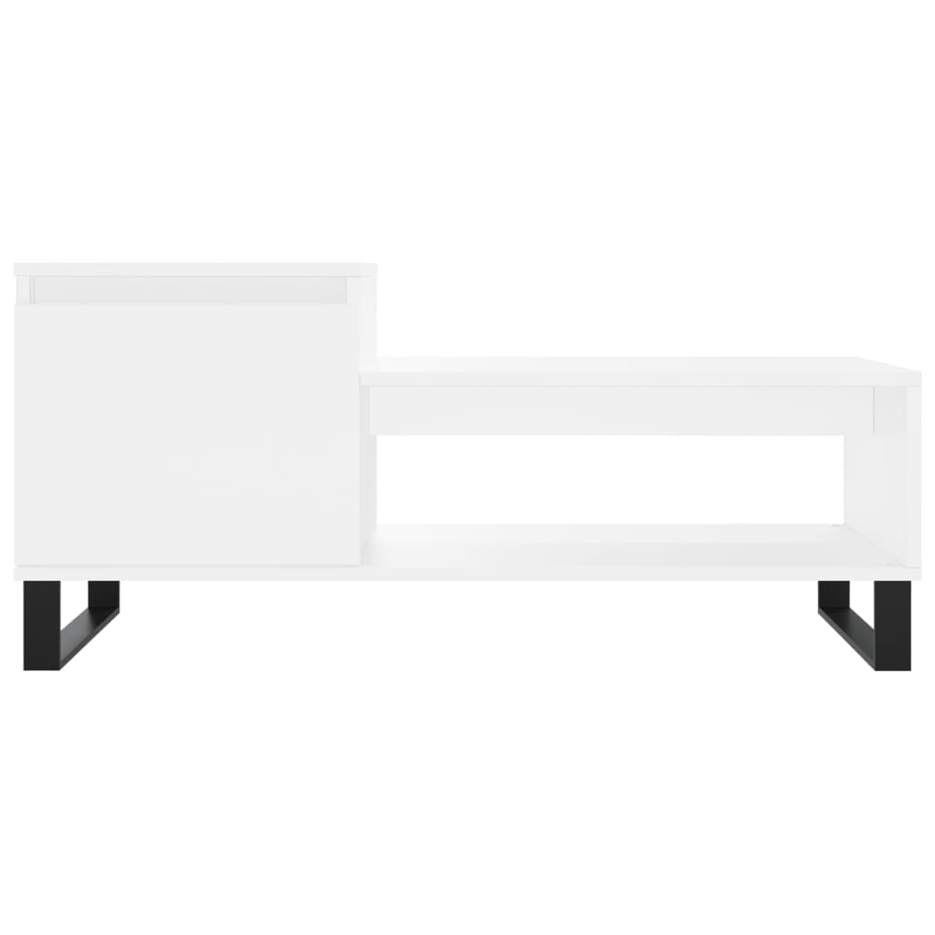 Salontafel 100x50x45 cm bewerkt hout wit