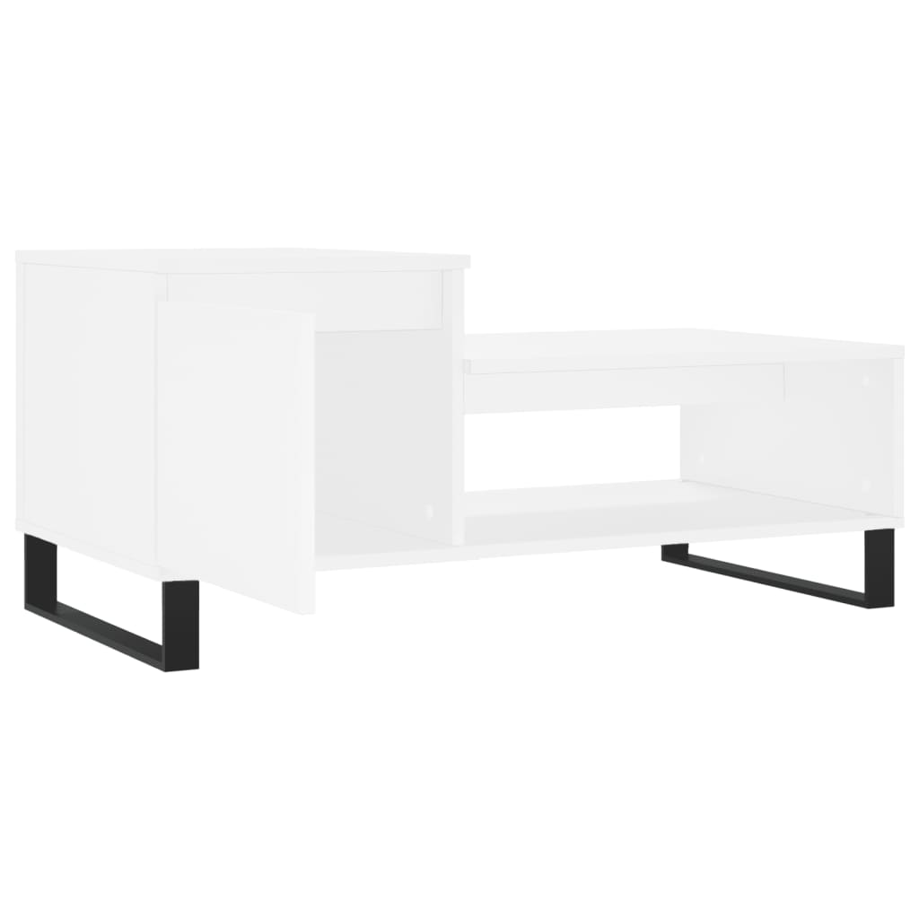 Salontafel 100x50x45 cm bewerkt hout wit
