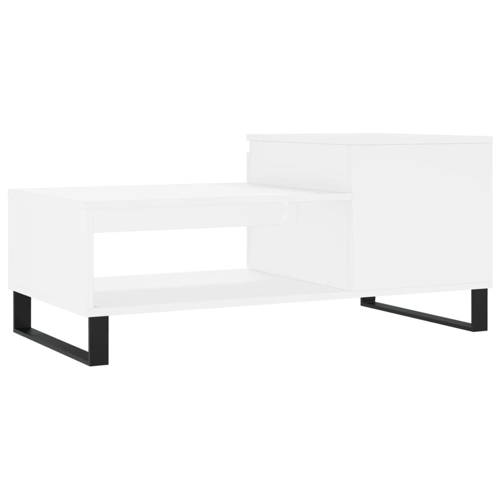 Salontafel 100x50x45 cm bewerkt hout wit