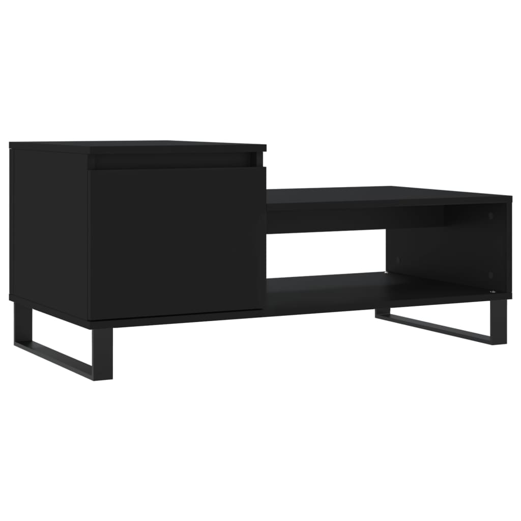 Salontafel 100x50x45 cm bewerkt hout zwart