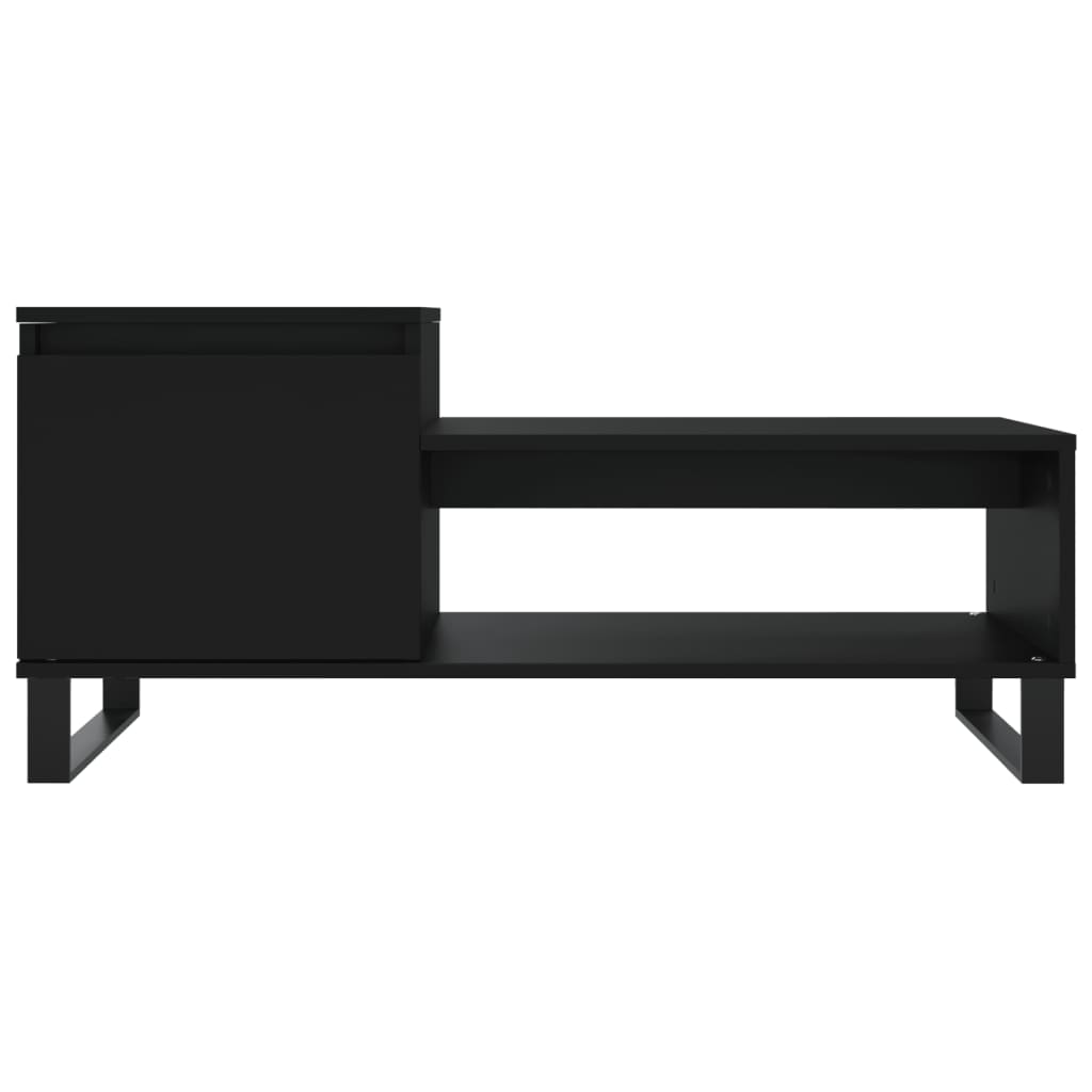 Salontafel 100x50x45 cm bewerkt hout zwart