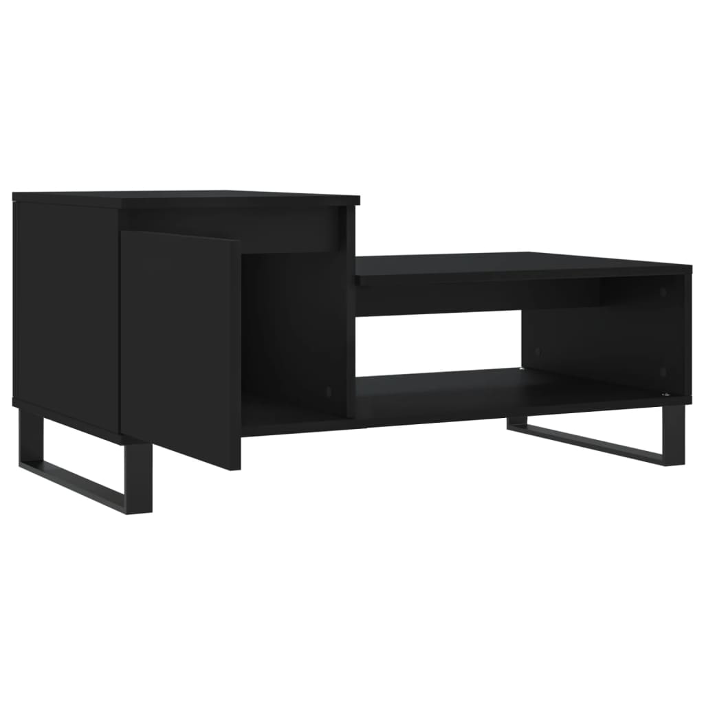 Salontafel 100x50x45 cm bewerkt hout zwart