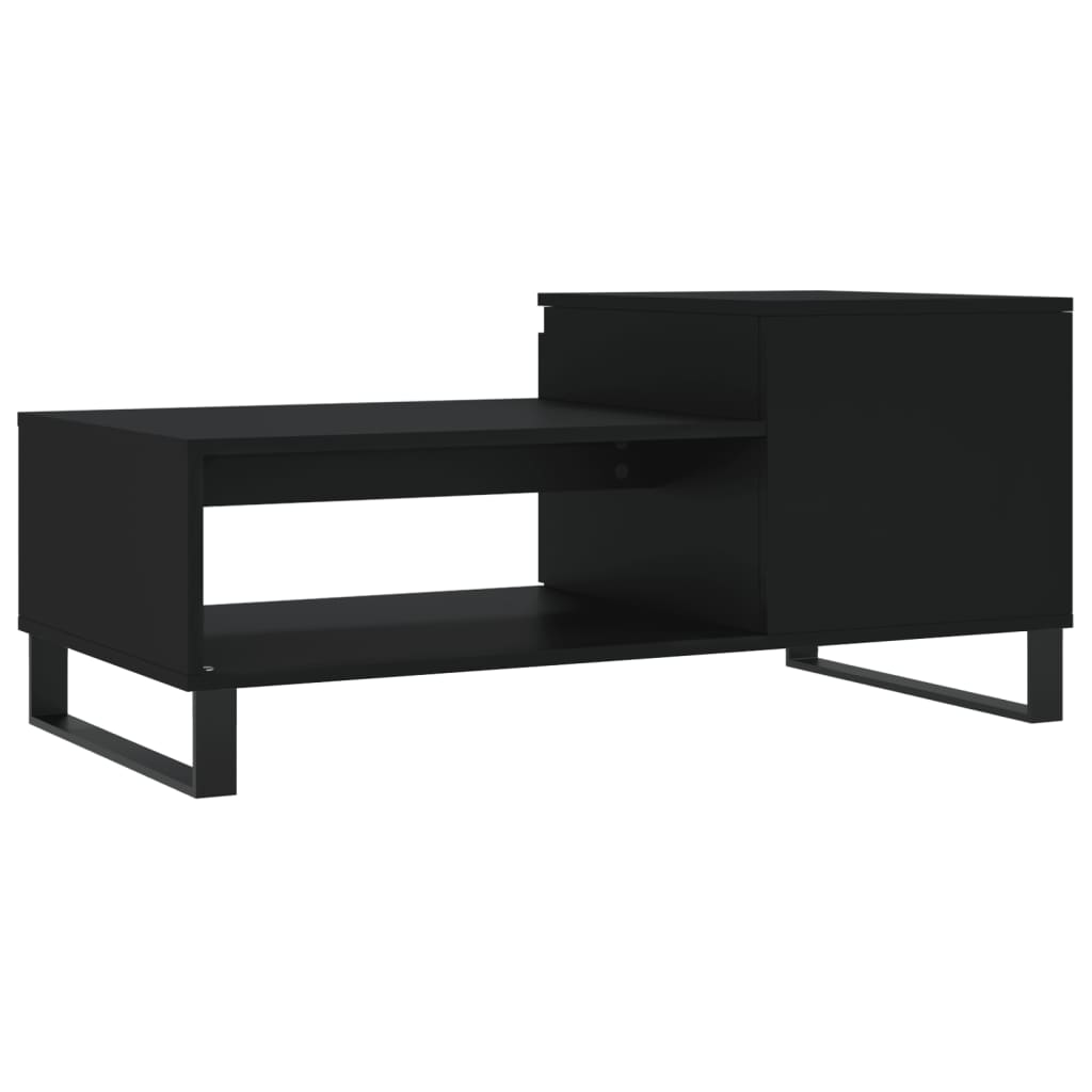 Salontafel 100x50x45 cm bewerkt hout zwart
