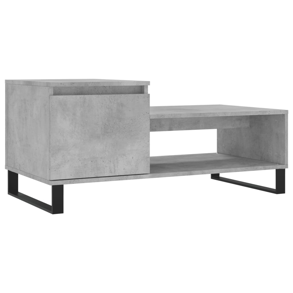 Salontafel 100x50x45 cm bewerkt hout betongrijs