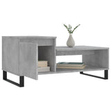 Salontafel 100x50x45 cm bewerkt hout betongrijs
