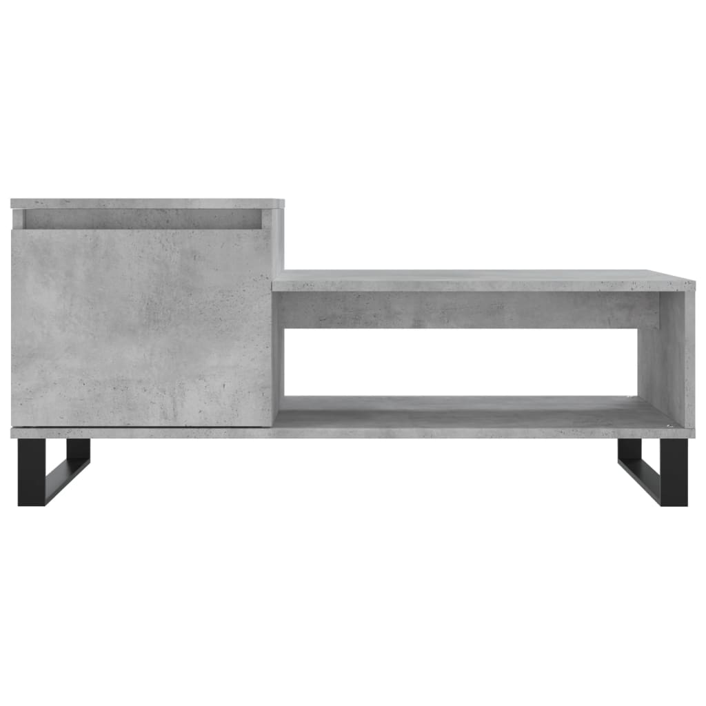 Salontafel 100x50x45 cm bewerkt hout betongrijs