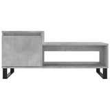 Salontafel 100x50x45 cm bewerkt hout betongrijs