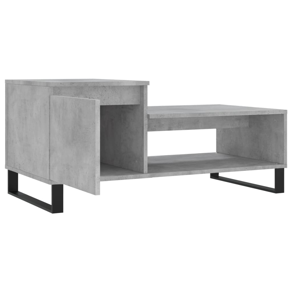 Salontafel 100x50x45 cm bewerkt hout betongrijs