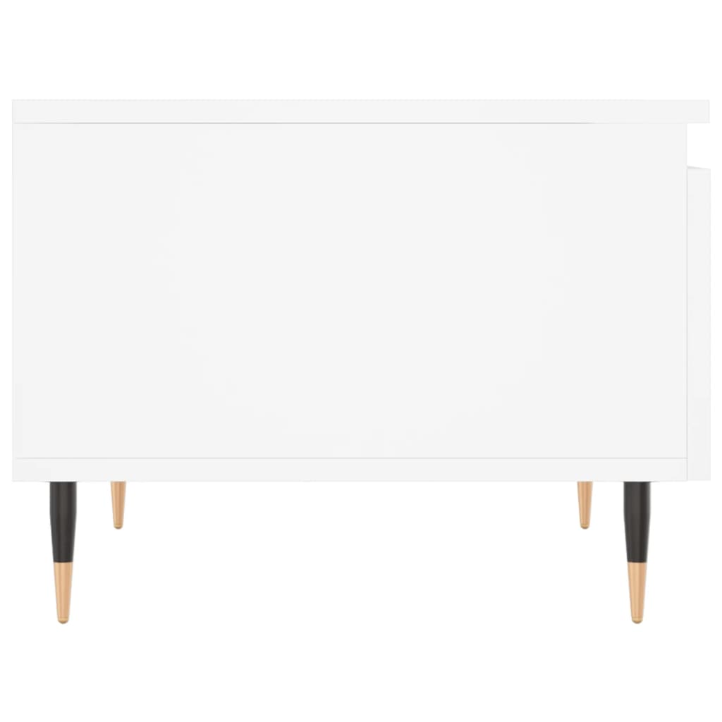Salontafel 50x46x35 cm bewerkt hout wit