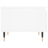 Salontafel 50x46x35 cm bewerkt hout wit