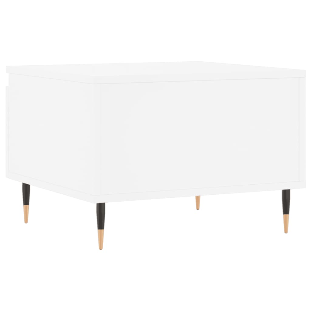 Salontafel 50x46x35 cm bewerkt hout wit