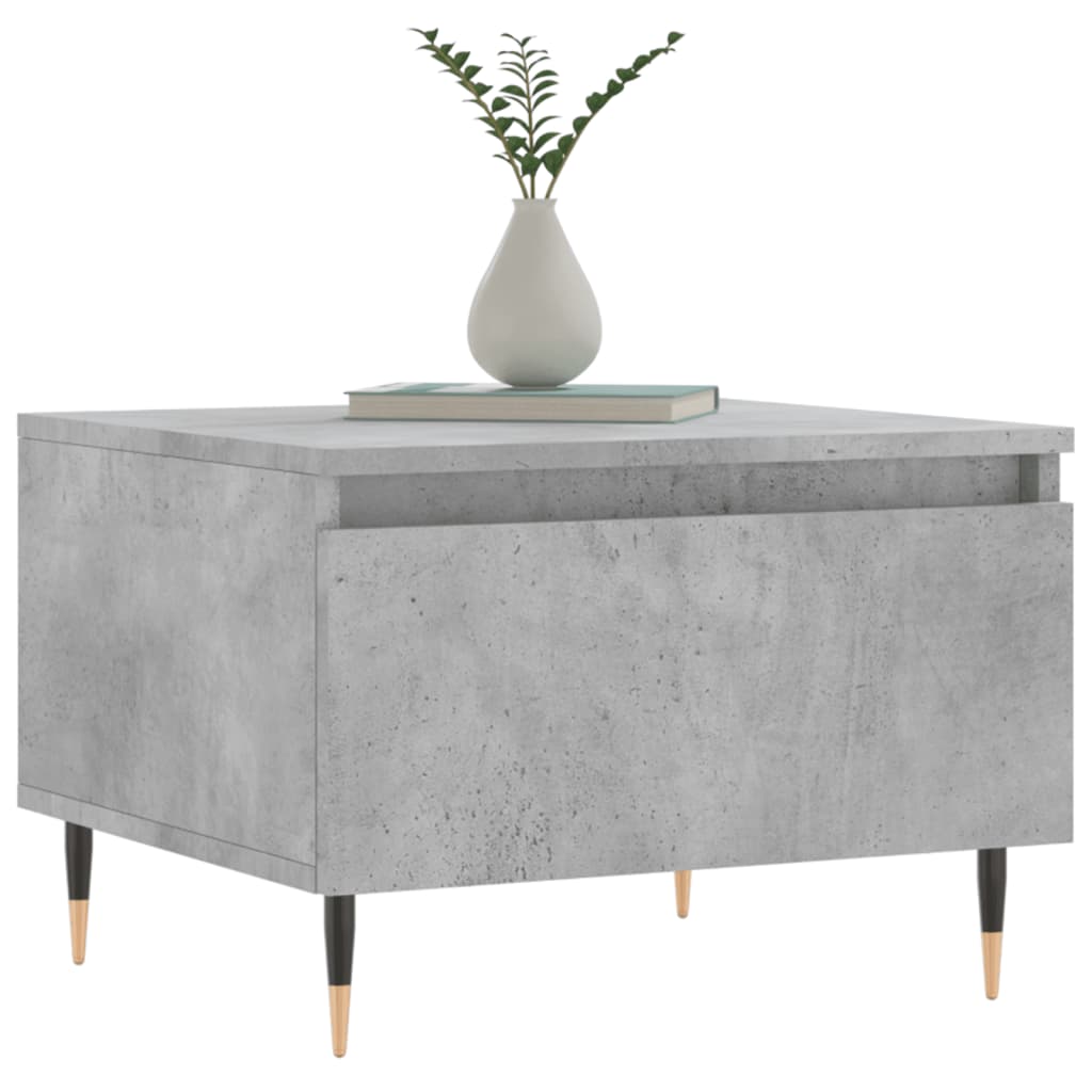 Salontafel 50x46x35 cm bewerkt hout betongrijs