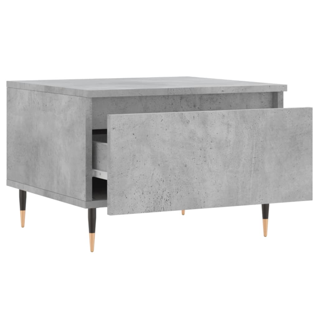 Salontafel 50x46x35 cm bewerkt hout betongrijs