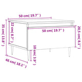 Salontafel 50x46x35 cm bewerkt hout betongrijs