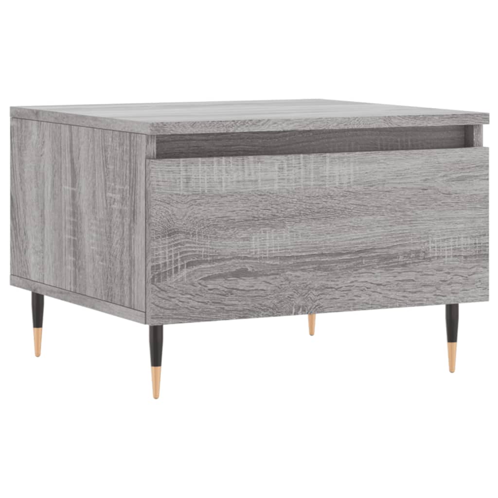 Salontafel 50x46x35 cm bewerkt hout grijs sonoma eikenkleurig