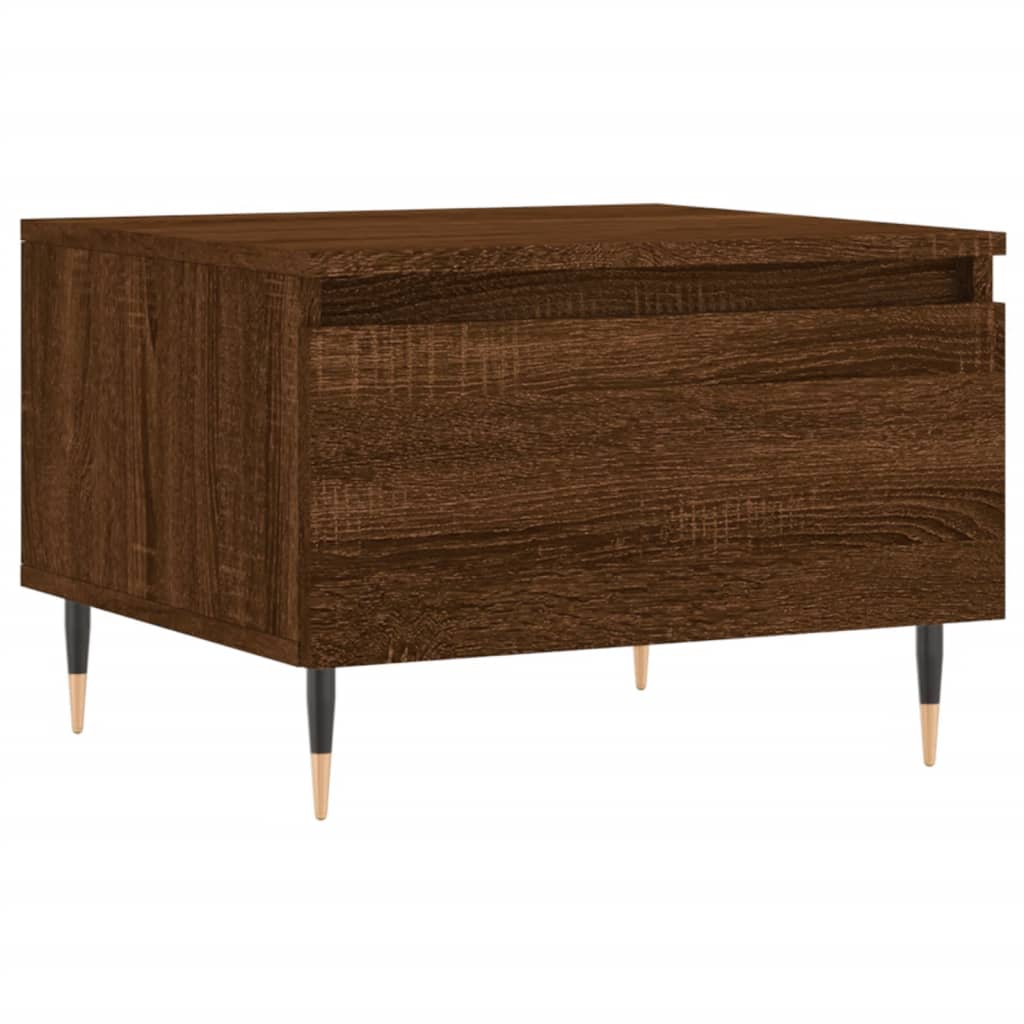 Salontafel 50x46x35 cm bewerkt hout bruin eikenkleur