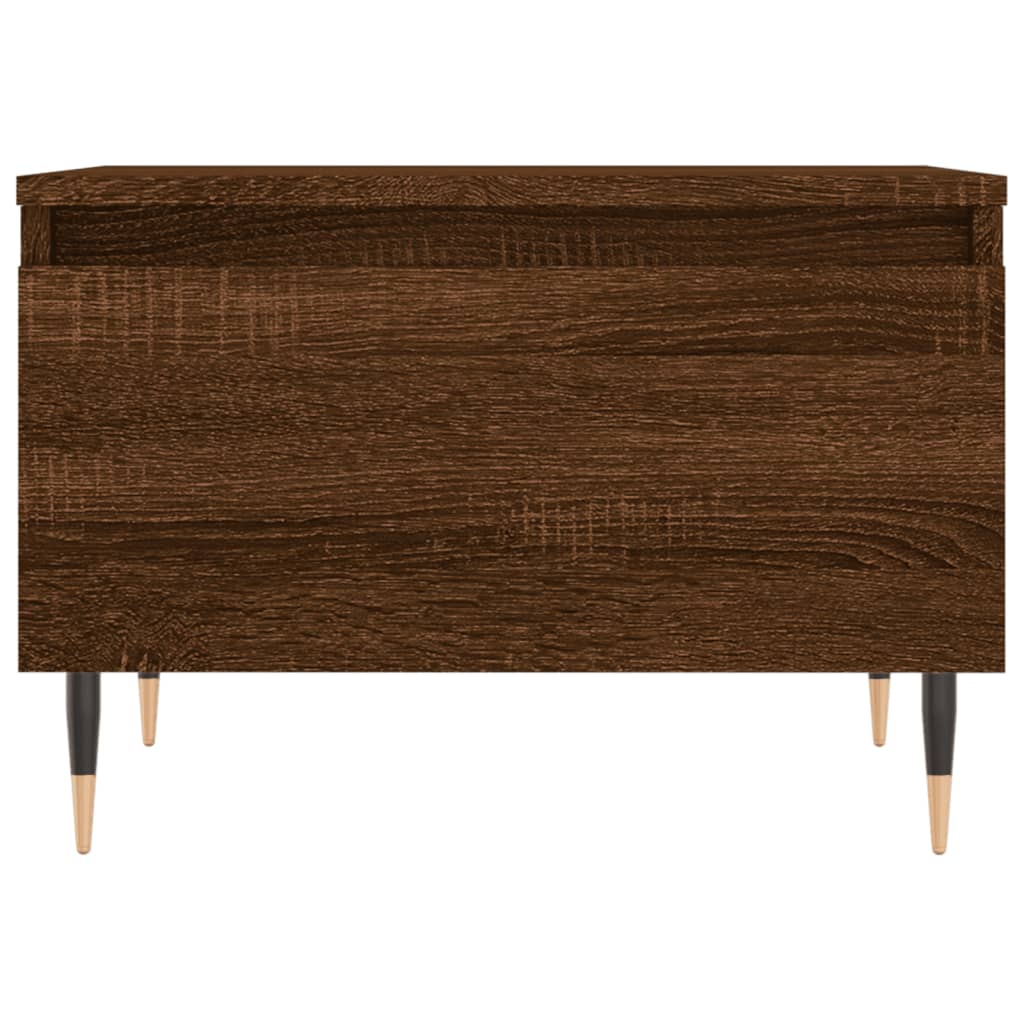Salontafel 50x46x35 cm bewerkt hout bruin eikenkleur