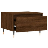 Salontafel 50x46x35 cm bewerkt hout bruin eikenkleur