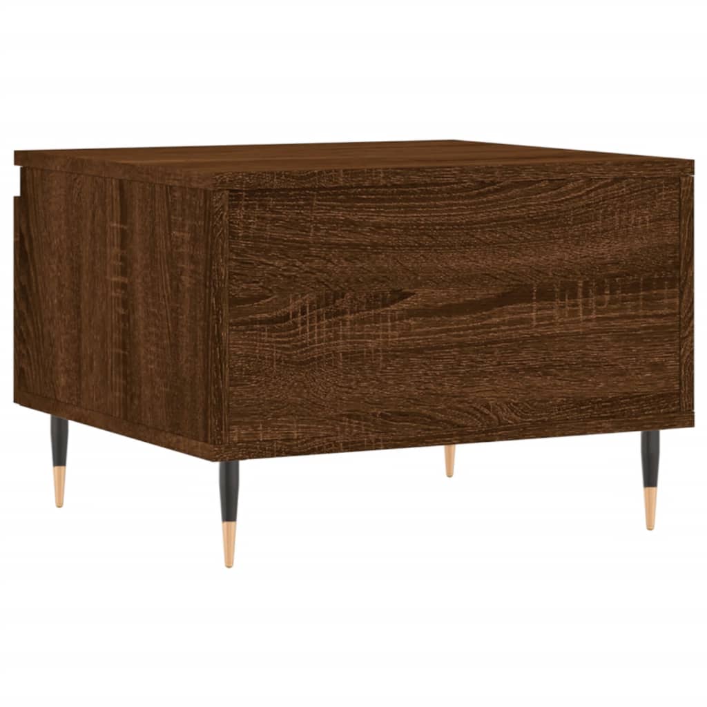 Salontafel 50x46x35 cm bewerkt hout bruin eikenkleur