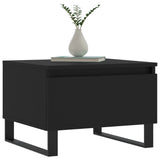 Salontafels 2 st 50x46x35 cm bewerkt hout zwart