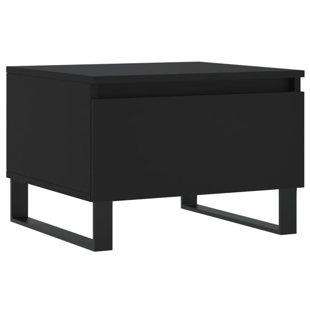 Salontafels 2 st 50x46x35 cm bewerkt hout zwart