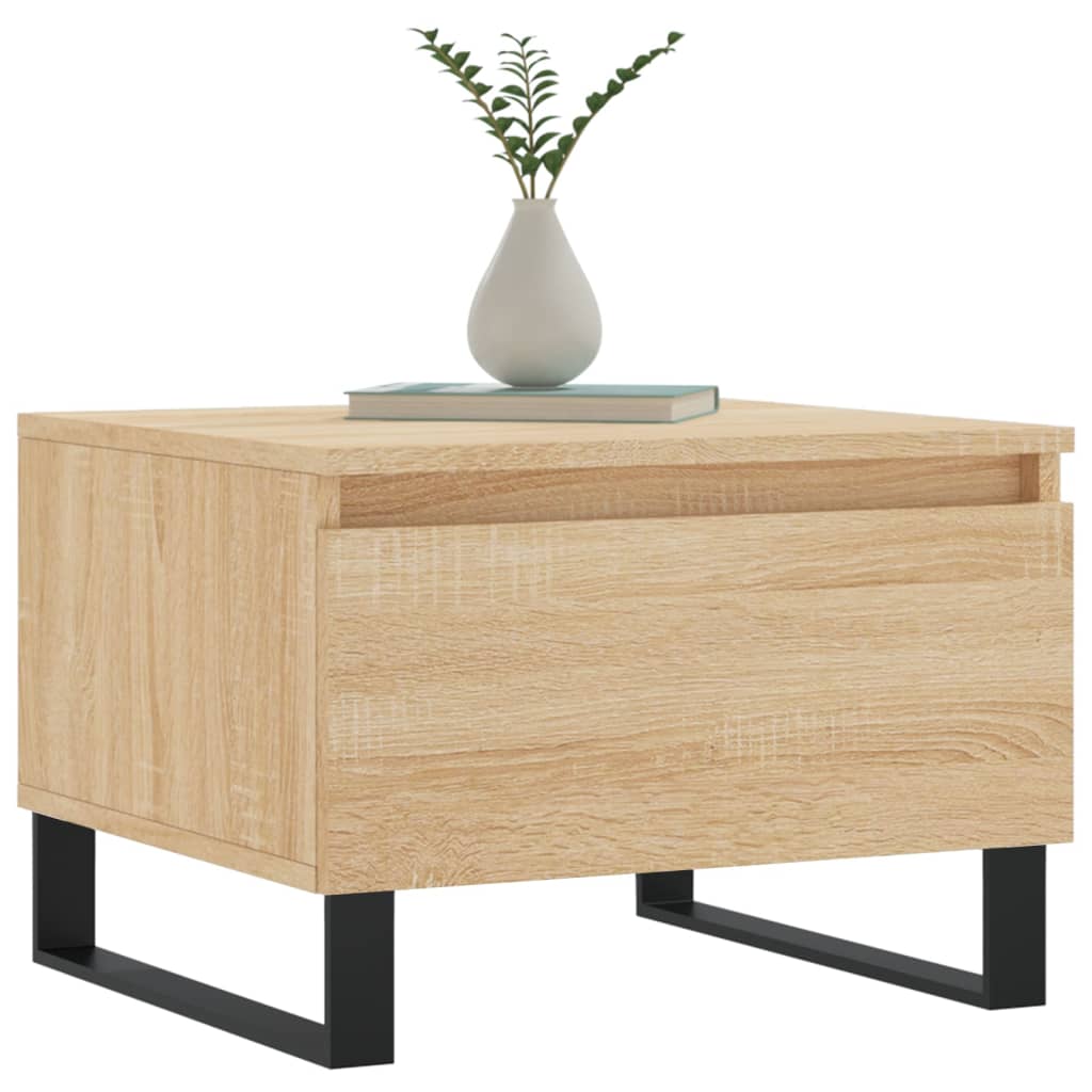 Salontafel 50x46x35 cm bewerkt hout sonoma eikenkleurig
