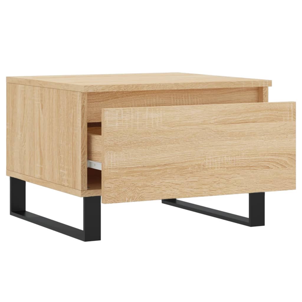 Salontafel 50x46x35 cm bewerkt hout sonoma eikenkleurig