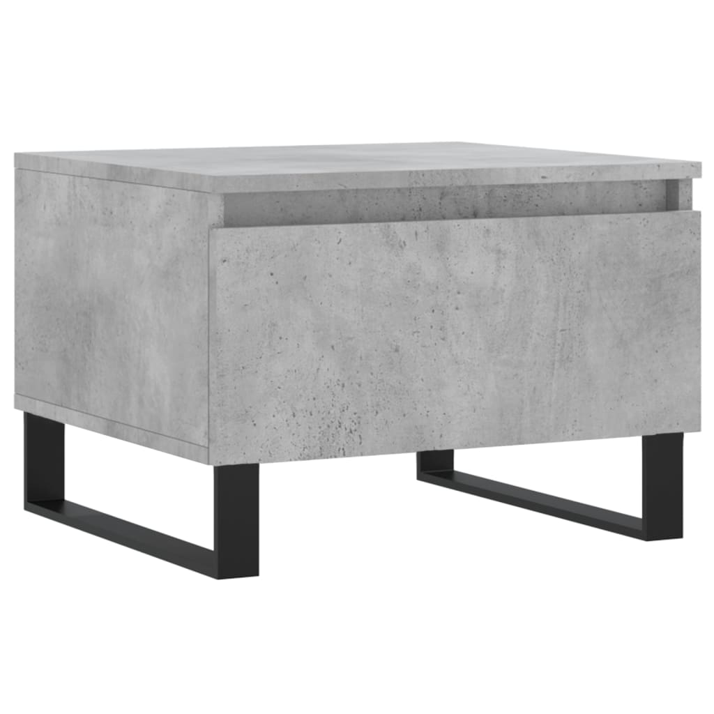 Salontafels 2 st 50x46x35 cm bewerkt hout betongrijs