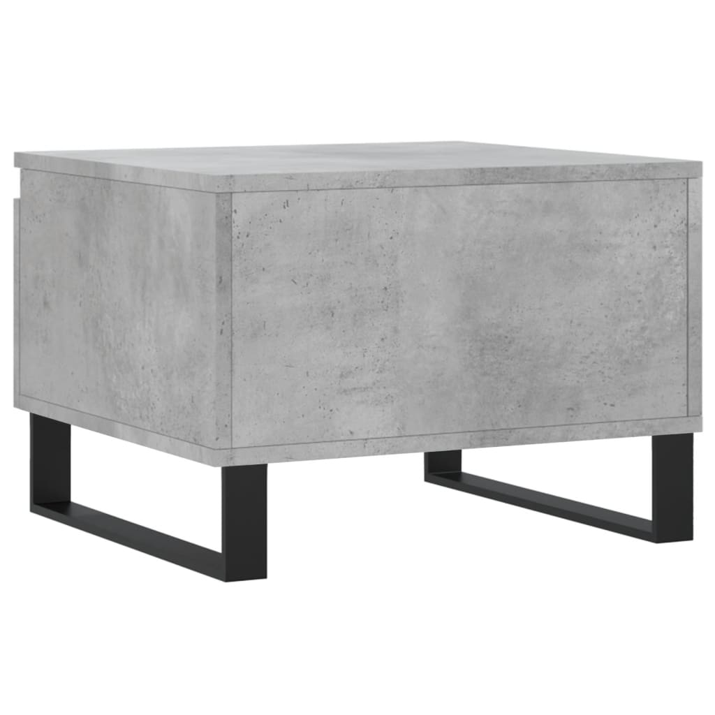 Salontafels 2 st 50x46x35 cm bewerkt hout betongrijs