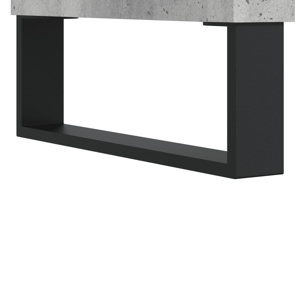 Salontafels 2 st 50x46x35 cm bewerkt hout betongrijs