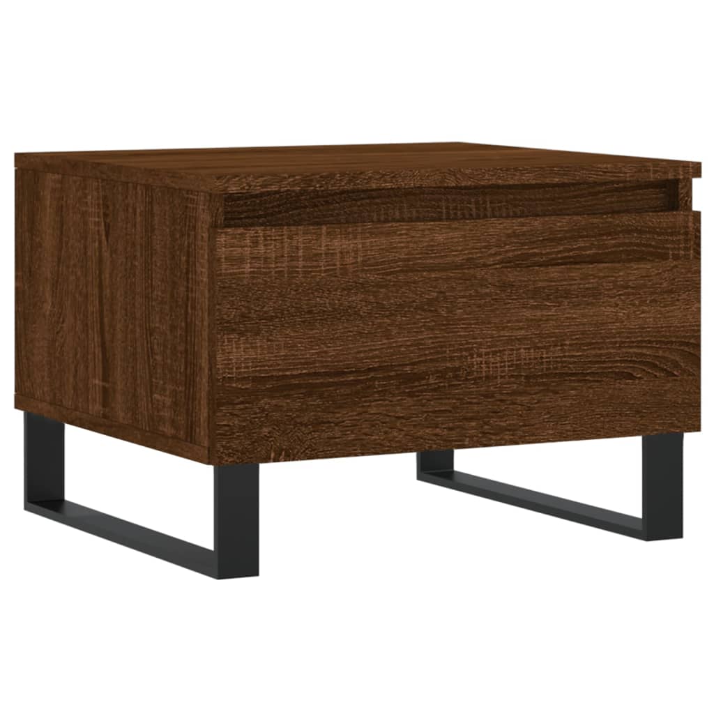 Salontafels 2 st 50x46x35 cm bewerkt hout bruin eikenkleur