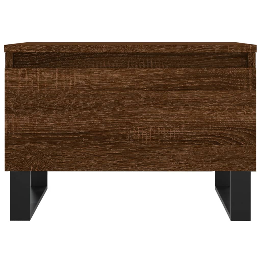 Salontafels 2 st 50x46x35 cm bewerkt hout bruin eikenkleur