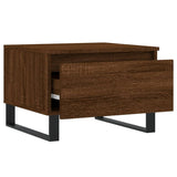 Salontafels 2 st 50x46x35 cm bewerkt hout bruin eikenkleur