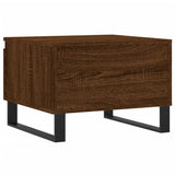 Salontafels 2 st 50x46x35 cm bewerkt hout bruin eikenkleur
